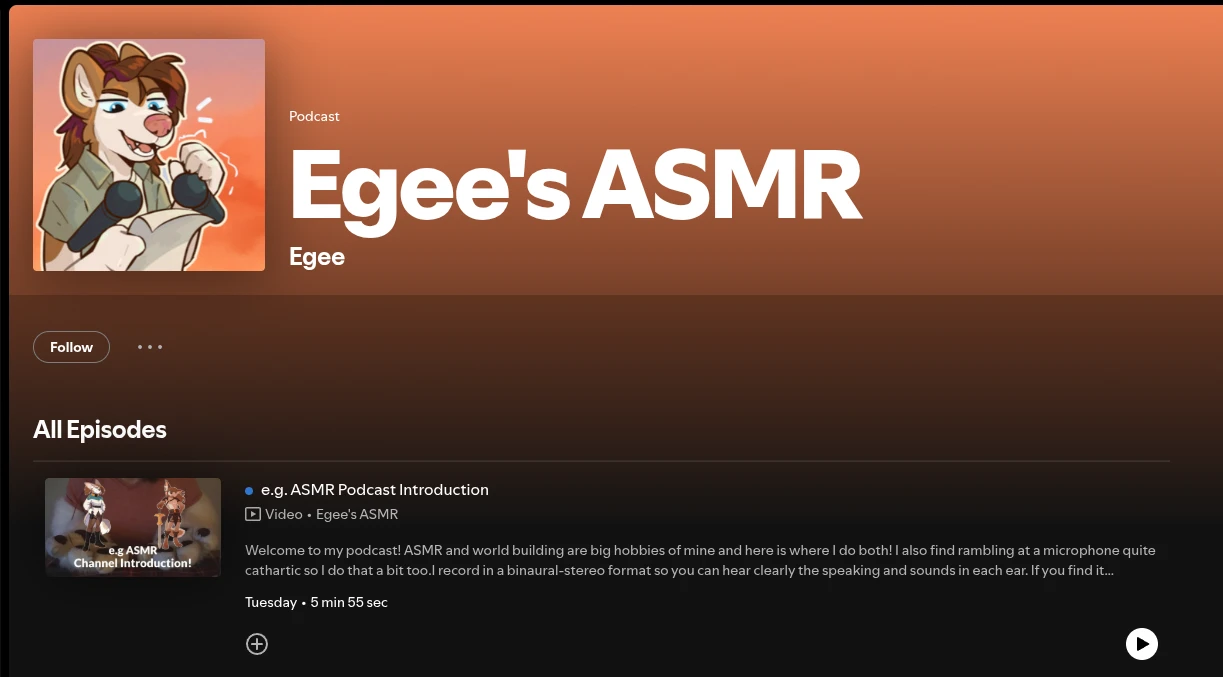 Egee's ASMR – Now on Spotify!
