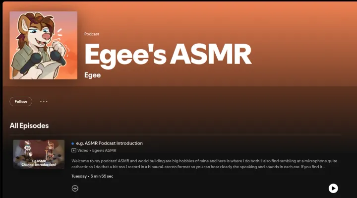 Egee's ASMR – Now on Spotify!